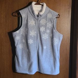 Fleece snowflake vest